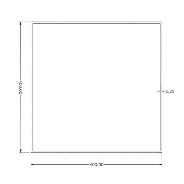 Tubo rectangular de aluminio